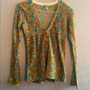 Free People floral sweater